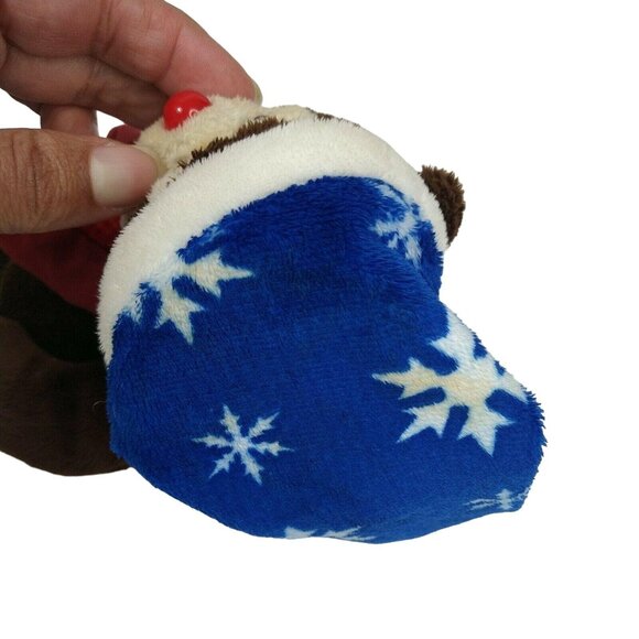 Walmart Winter Monkey Brown Santa Hat and Scarf 7 inch Stuffed Animal Plush - Picture 4 of 6